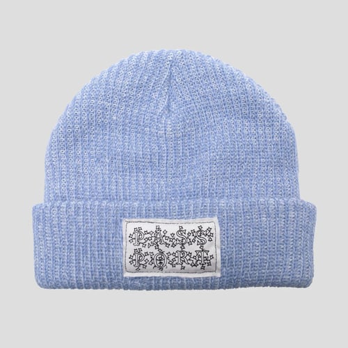 Pass~Port Edible Flowers Beanie, Blue w. White (2)