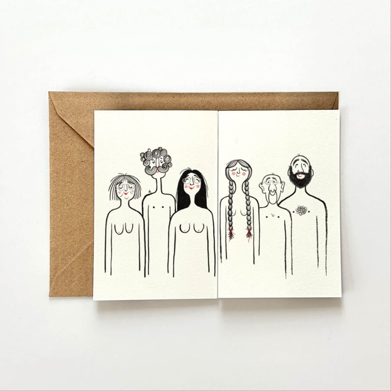 Badefolk – foldekort