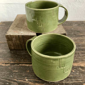 Kop med hank, grøn – produktbillede