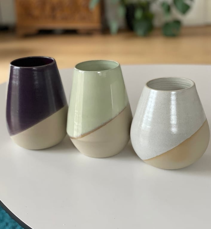 Vase, mørk violet - 17 cm billede 2
