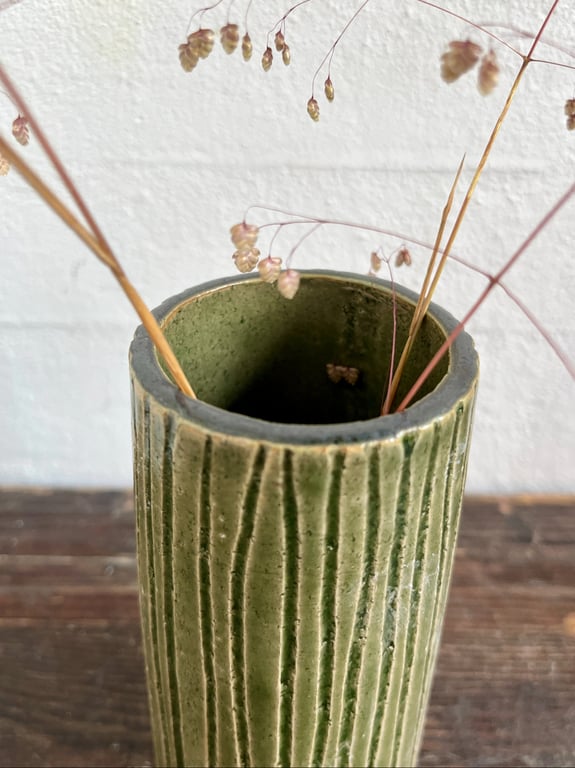 Vase, mosgrøn billede 2