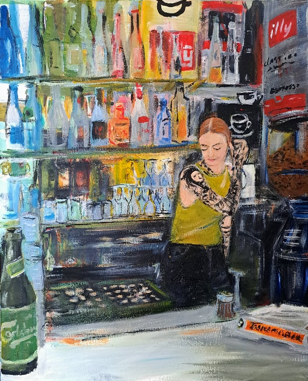 Daisy fra Floss, sankt pedersstræde, akryl 50x60