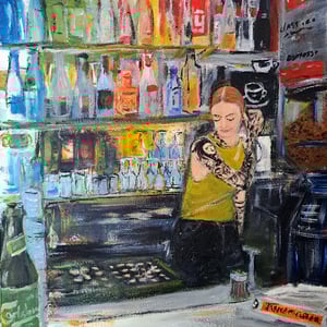 Daisy fra Floss, sankt pedersstræde, akryl 50x60 – produktbillede