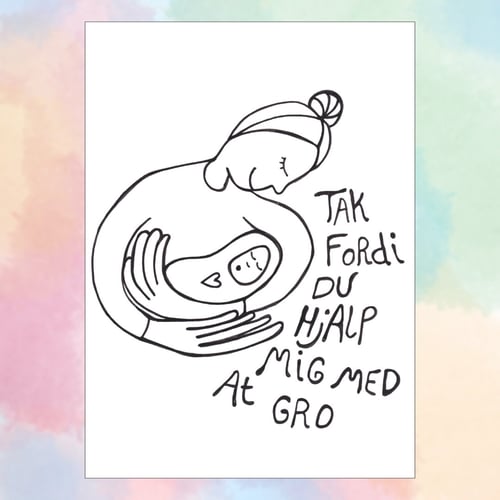 Kort: tak fordi du hjalp mig med at gro 