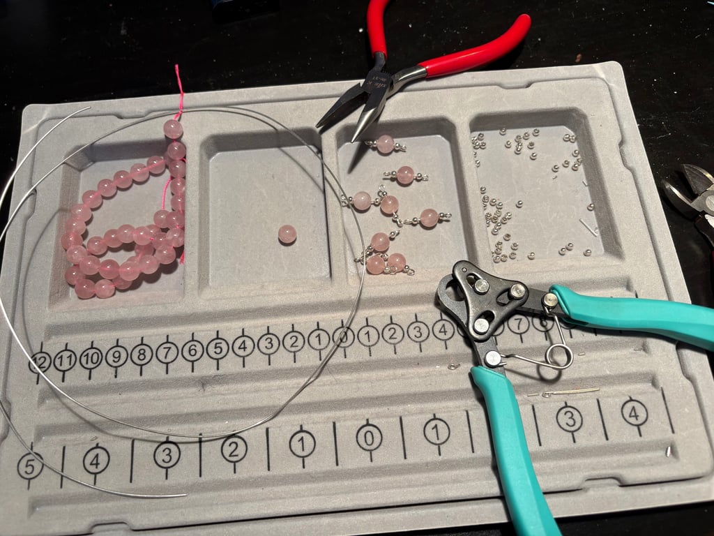 Rosakvarts Royal med sølv  billede 5