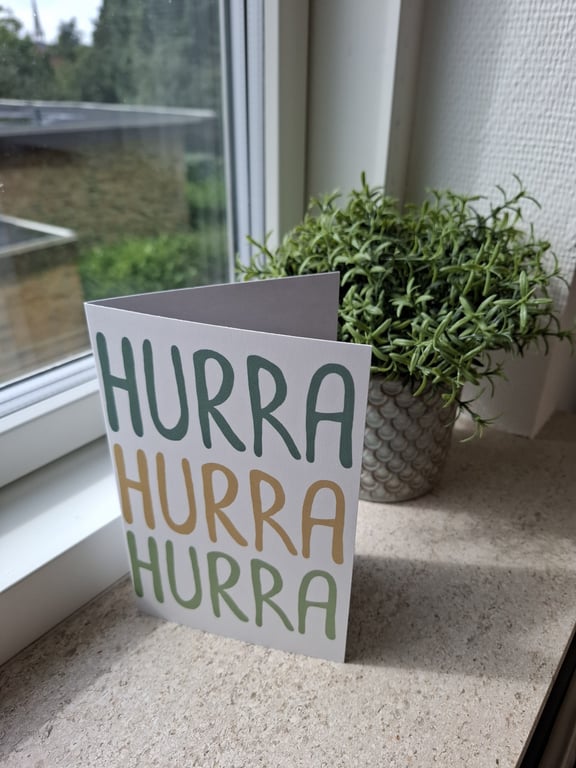 Kort: hurra hurra hurra Grøn (2)