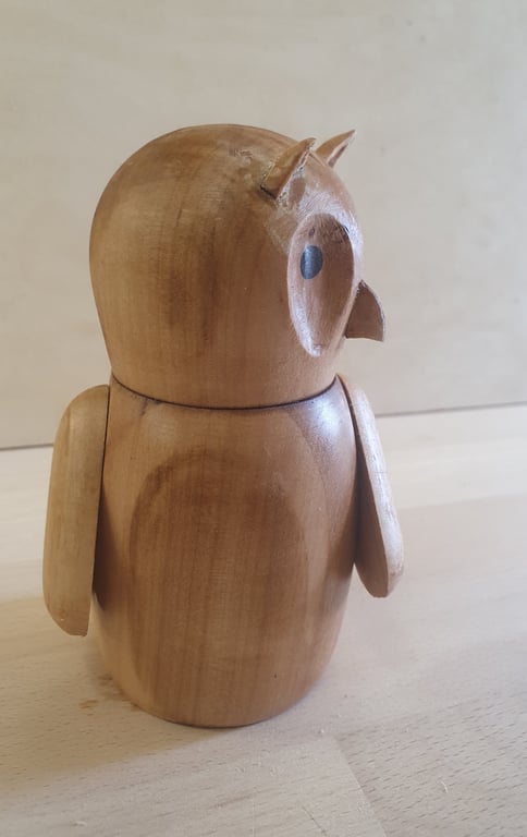 Ugle i pæretræ. 12 cm høj billede 3