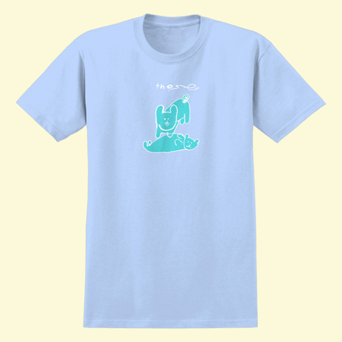 There, My Pet, T-shirt, Powder Blue w. Green Print (3)