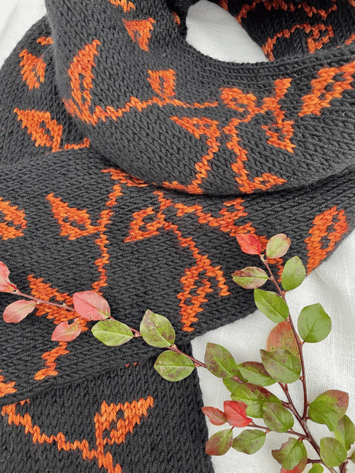 Autumn Leaves Scarf strikkeopskrift (7)