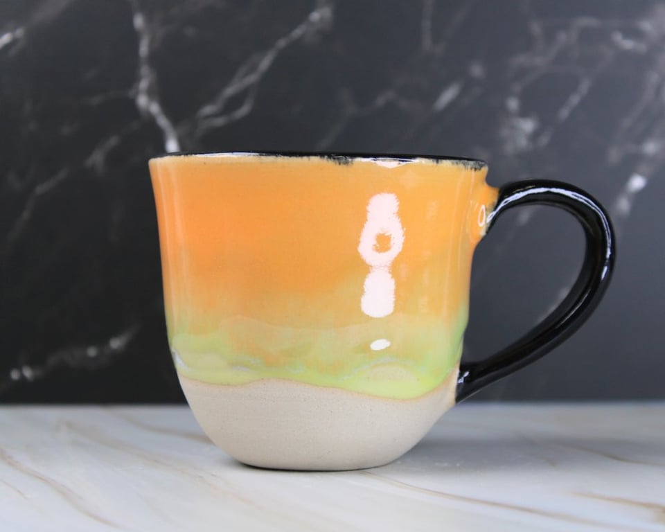 Krus - gul, orange og sort