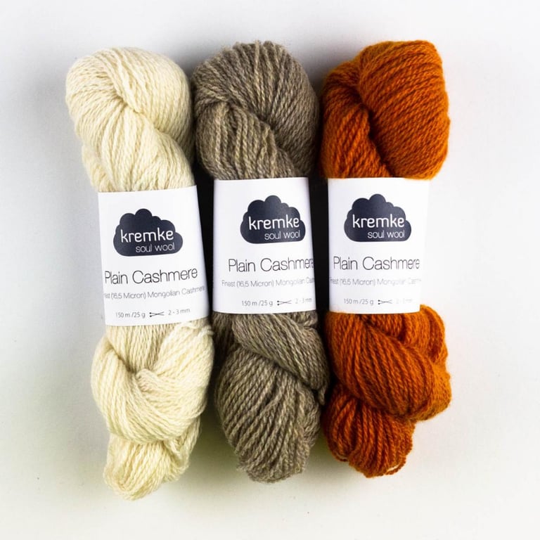 Garn: Plain Kashmir - Kremke Soul Wool billede 3