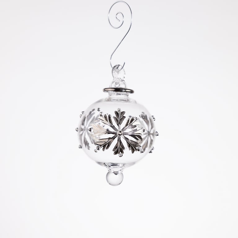 JULEKUGLE DESIGN 1007 KRYSTAL MED GULD ELLER HVIDGULD billede 2