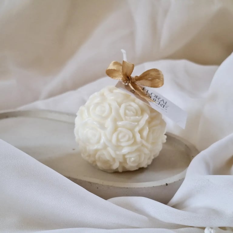 Soja stearinlys "Flowerball" billede 2