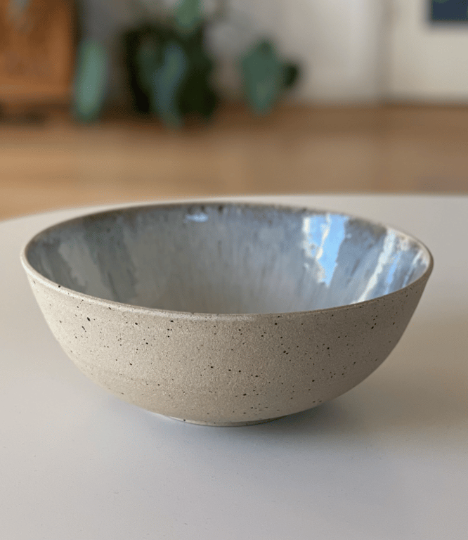 Salatskål/fad, skifergrå/cremehvid - ø 23 cm billede 2