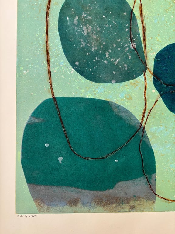 Grønne sten ved stranden  billede 4