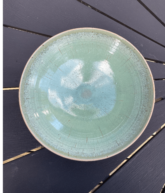 Fad/salatskål, kobbergrøn - ø 26 cm billede 2