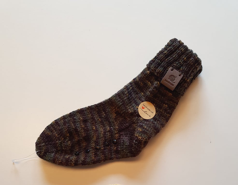 Skridsikre uldsokker størrelse 26-27