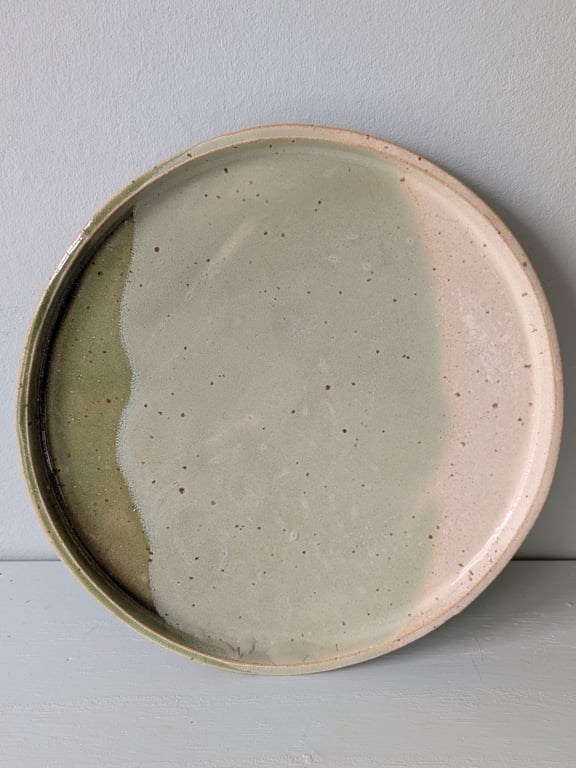 Frokosttallerken grøn/beige