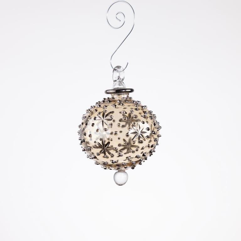 JULEKUGLE DESIGN 1003 DIJON MED HVIDGULD