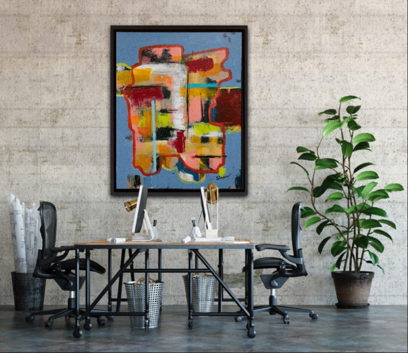 #1113 Maleri 80X100cm SOLD billede 6