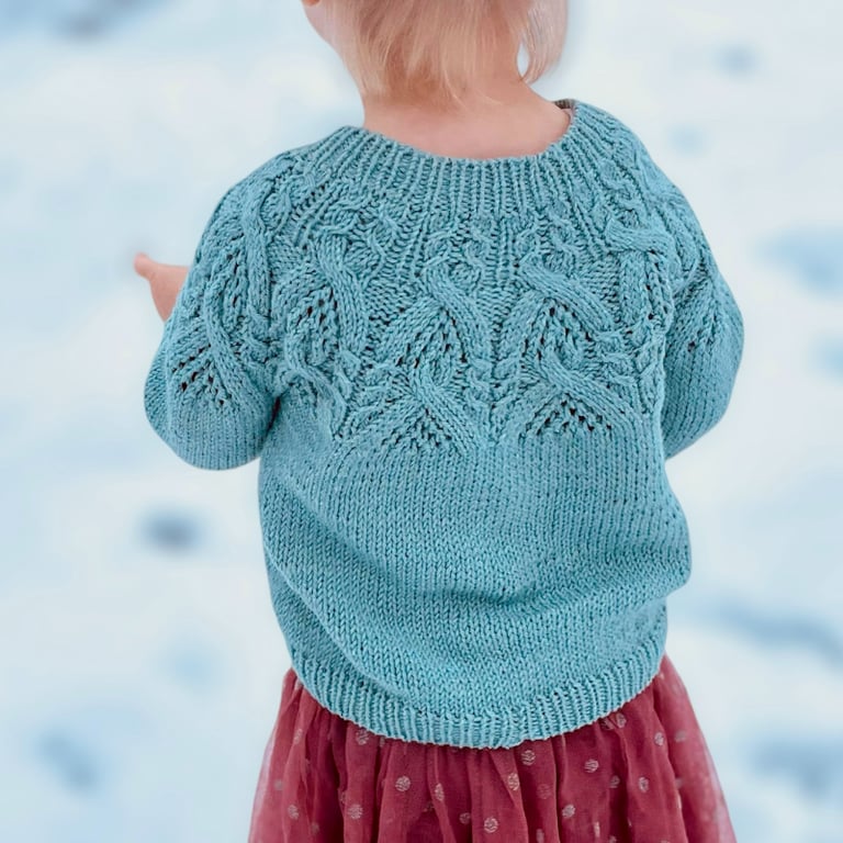 Mossi Sweater Kids - Strikkeopskrift PDF Dansk billede 2