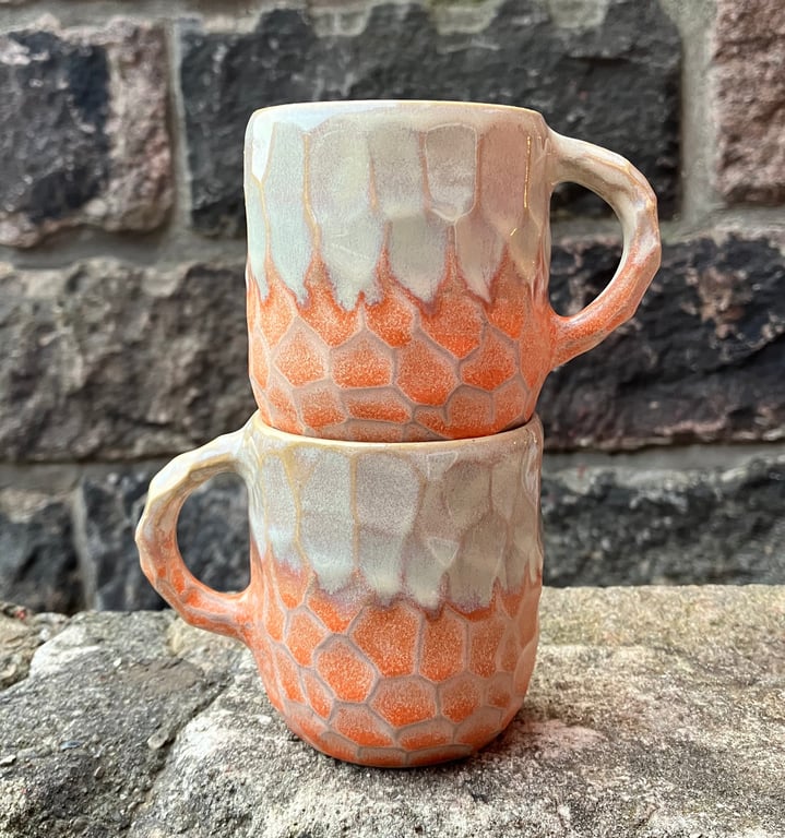 Facetskåret unika kop med hank billede 2