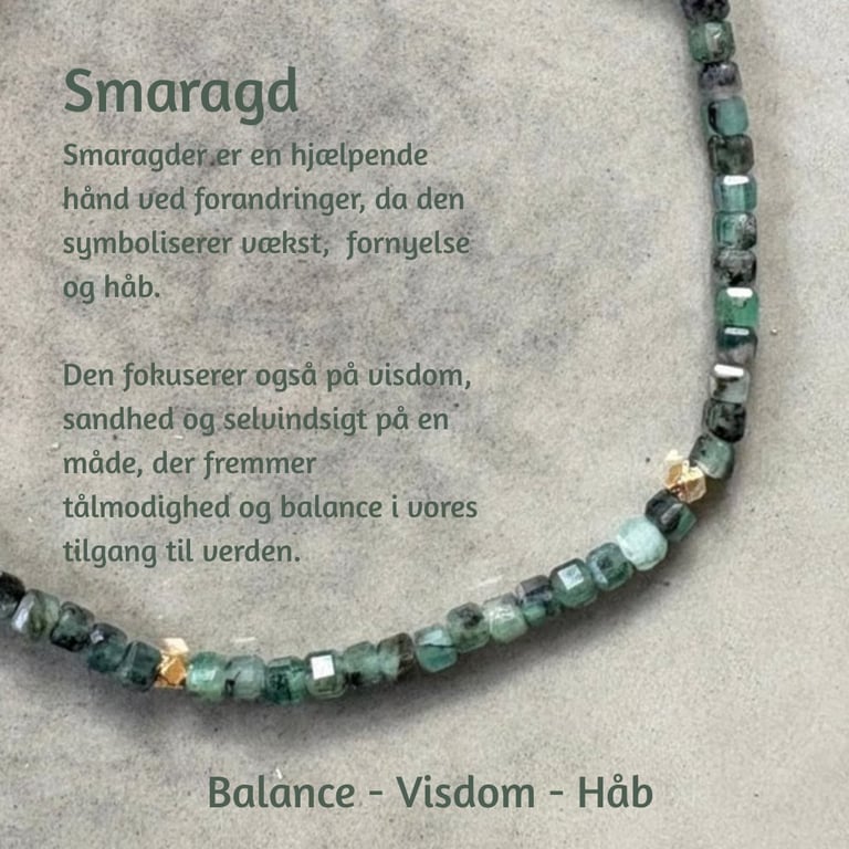 Smaragd armbånd 3mm billede 2