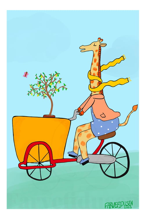 Plakat: Cykel Giraffen