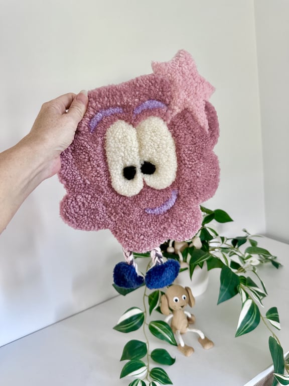 Tuftet vægophæng i 100% uld – Håndlavet til børneværelset  billede 4