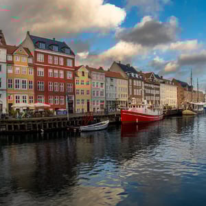 Nyhavn i København en smuk vinterdag – produktbillede