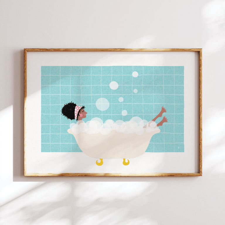 Glad i bad – sort – plakat   billede 3