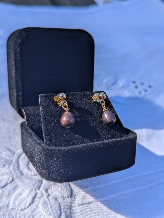 Bordeaux ferskvandsperler billede 3