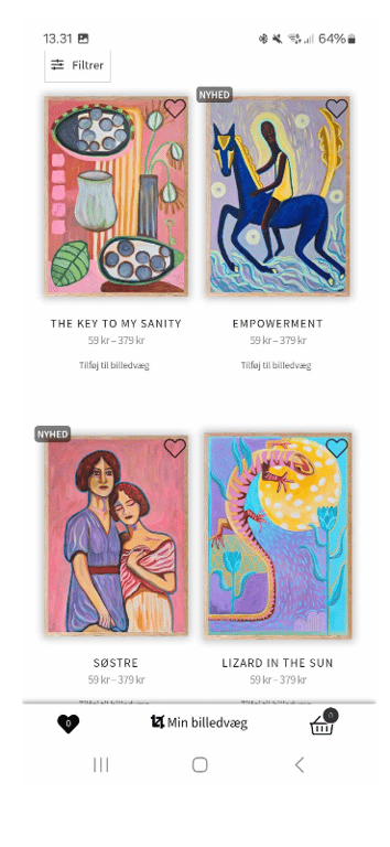 Søstre 60x80 cm billede 3