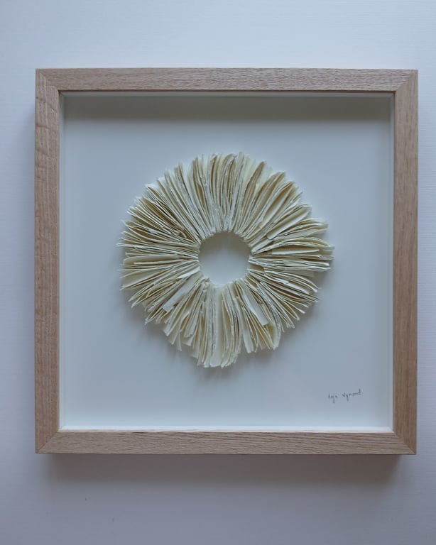 30x30cm relief papirværk, indrammet  billede 3