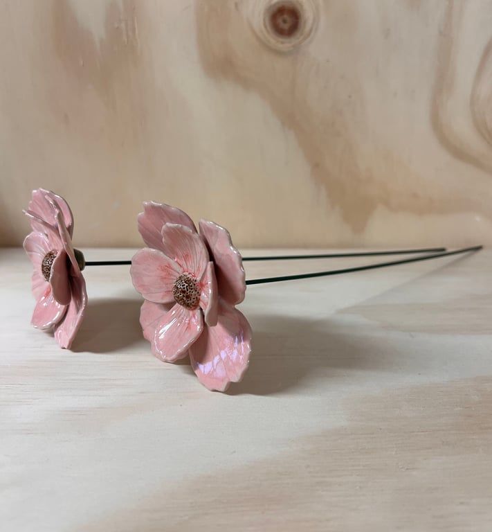 Lyserød blomst på stilk  billede 3