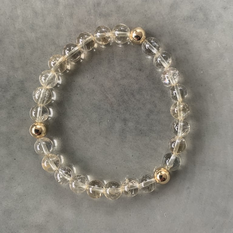 Citrin armbånd 6mm