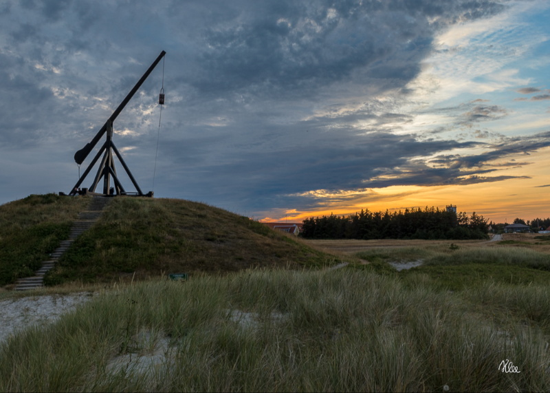 Vippefyret lige efter solnedgang i Skagen en smuk sommeraften