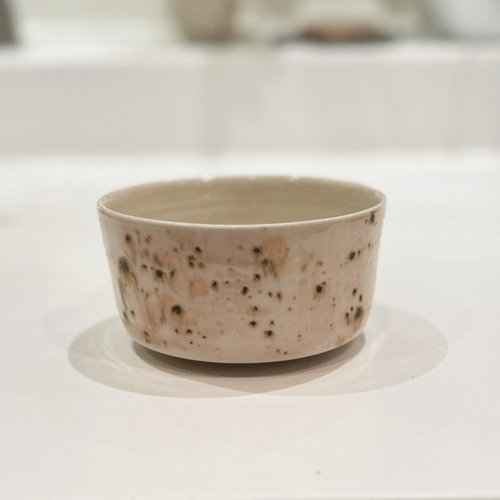 Matcha skål, beige/brun/rosa (1)