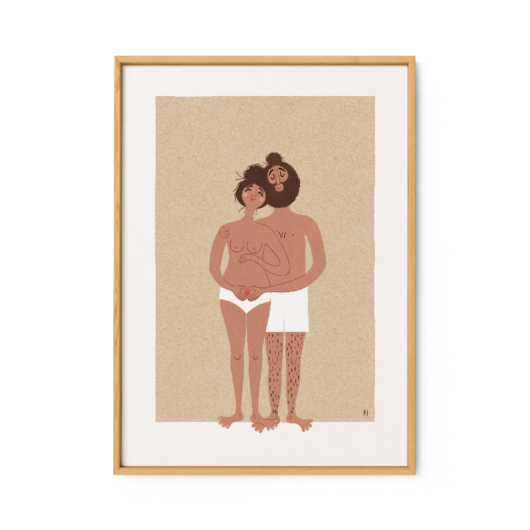 Hjertebarn – brun – plakat billede 2