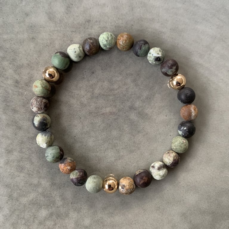 Grøn opal armbånd 6mm