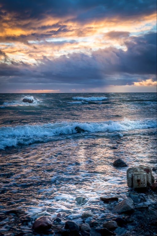 Lige før solnedgang ved Masnedø fortet