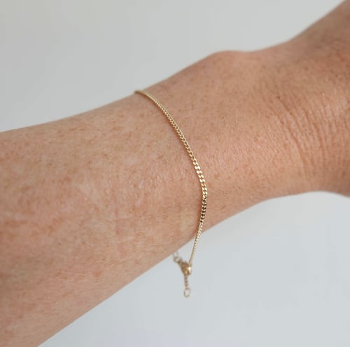Cuban link chain bracelet 14 k gold (3)