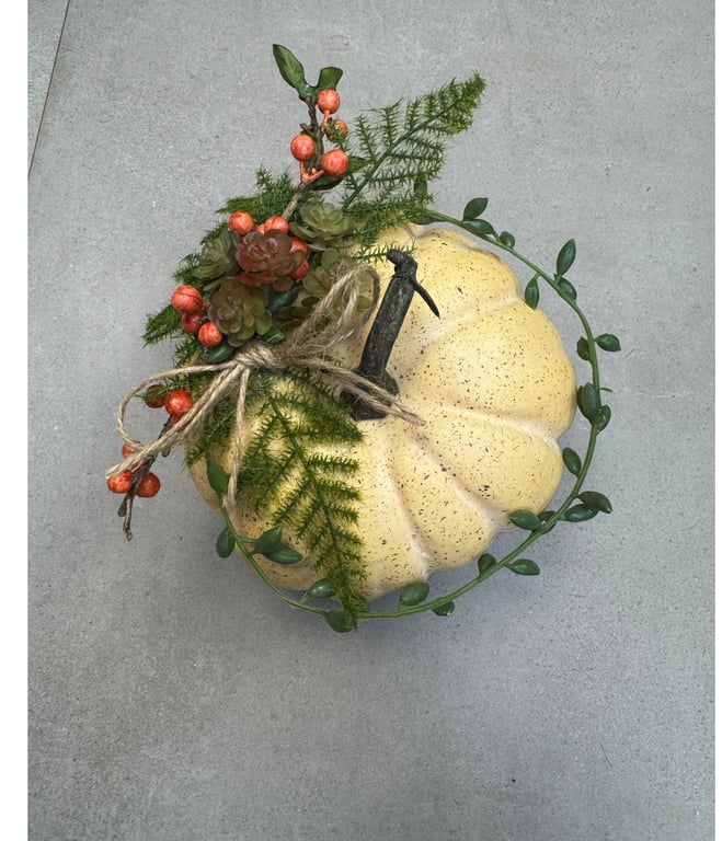 Kunstig pyntet græskar billede 2