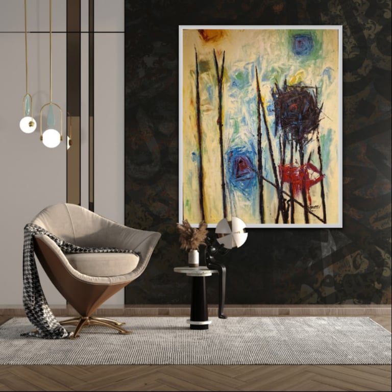 #1148 Maleri 120X150cm SOLD billede 2