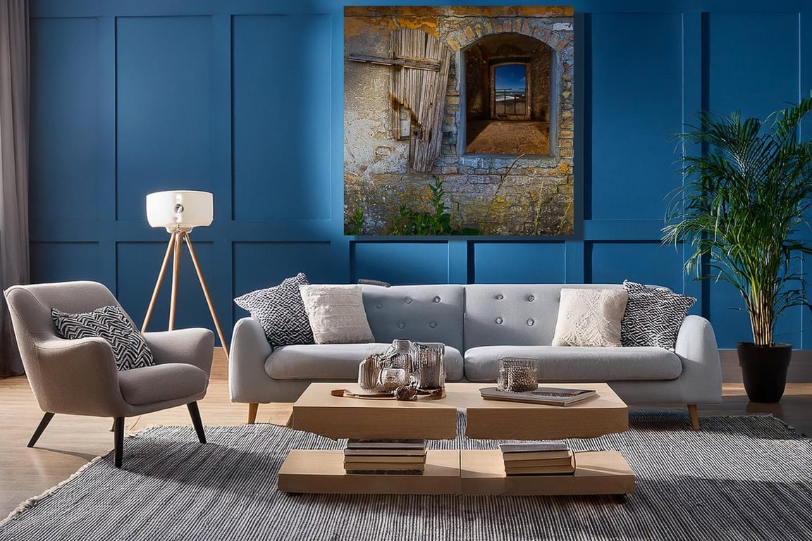 Forfalden stald på Lolland en smuk sommerdag billede 2