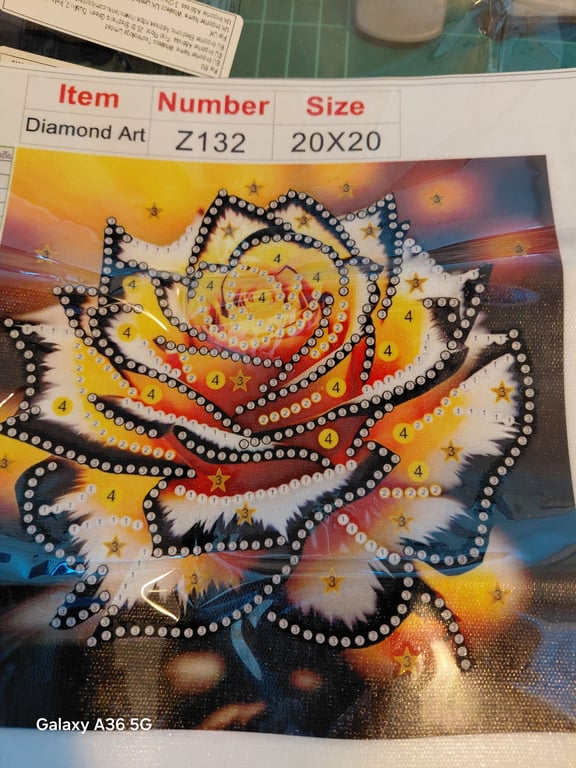 Her er der en pænt rose 20×20