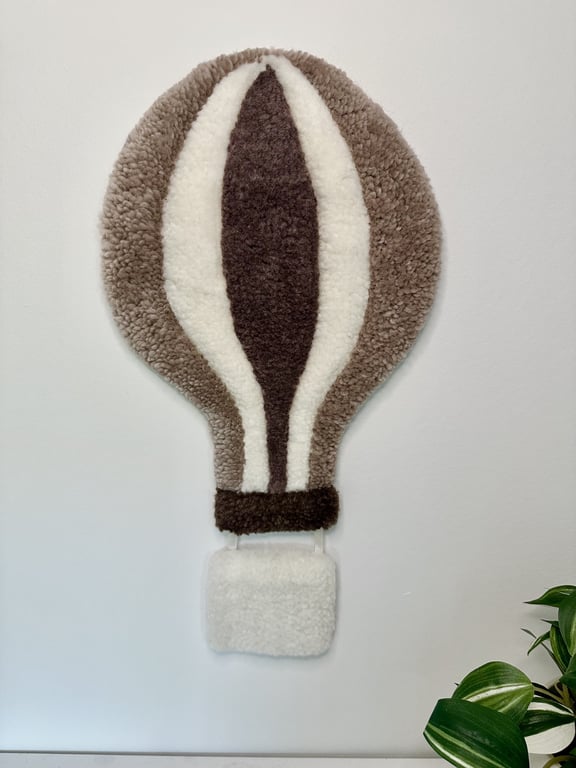 Tuftet luftballon - Håndlavet vægkunst i 100% uld. billede 5