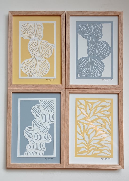 A5 papercut, banana, Indrammet  (2)