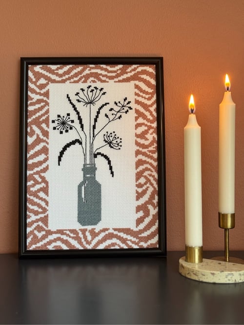 Stripes and flowers 2048-3 ca. 21 x 29 cm. (2)