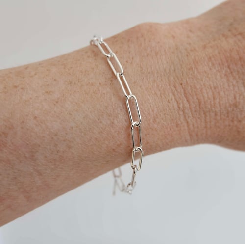 Paperclip bracelet silver (2)